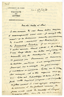 Lettera di  CARCOPINO