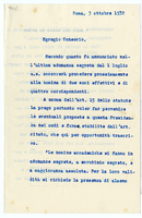 Lettera di  ROMANELLI