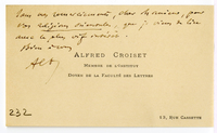 Lettera di  CROISET