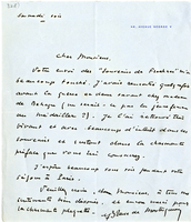 Lettera di  DE MONTESQUIEU