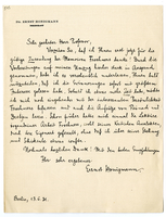 Lettera di  HONIGMANN