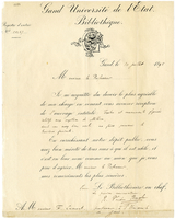 Lettera di  VANDEN BERGHE