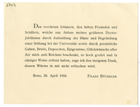 Lettera di  BUCHELER