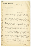 Lettera di  HAUSSOULLIER