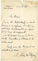 Lettera di  HERON DE VILLEFOSSE