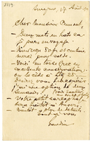 Lettera di  GAUDIN