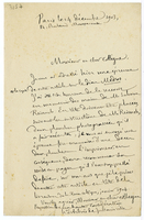 Lettera di  D'ARBOIS DE JUBAINVILLE