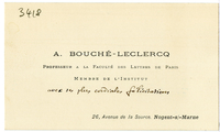 Lettera di  BOUCHE-LECLERCQ