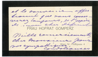 Lettera di  GOMPERZ