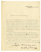 Lettera di  WILAMOWITZ-MOELLENDORFF