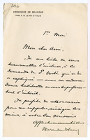 Lettera di  VAN DEN STEEN