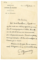 Lettera di  ALPHANDERY