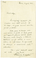 Lettera di  FRANCHI DI CAVALIERI