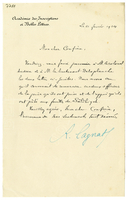 Lettera di  CAGNAT