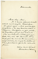 Lettera di  VAN DEN STEEN