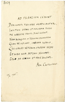 Lettera di  CASTELLANUS