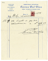 Lettera di  DEL VICO