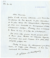 Lettera di BLAISE DE MONTESQUIEU