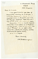 Lettera di  FOTHERINGHAM