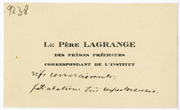 Lettera di  LAGRANGE