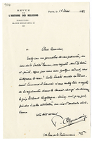 Lettera di  ALPHANDERY