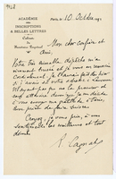 Lettera di  CAGNAT