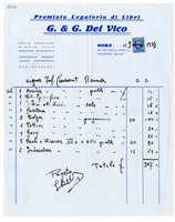 Lettera di  DEL VICO