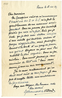 Lettera di  MONNERET DE VILLARD