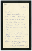 Lettera di DE LA ROCHEFOUCAULD