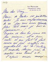 Lettera di  DU MONCEAU