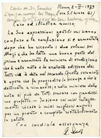 Lettera di  DE SANCTIS