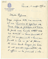 Lettera di  MORETTI