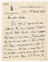 Lettera di  FESTUGIERE