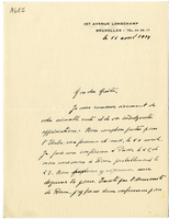 Lettera di  DE VISSCHER