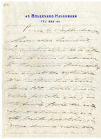 Lettera di  VAN BRANTEGHEM