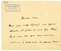 Lettera di  MOMMSEN