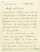 Lettera di  MICACCHI