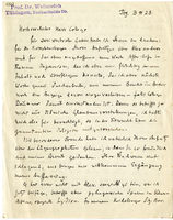 Lettera di  WEINREICH