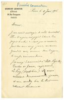 Lettera di  LEROUX