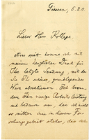 Lettera di  SAUER