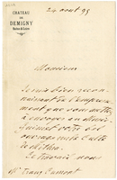 Lettera di GUIMET